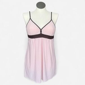 Y2K Babydoll Pink & Brown Babydoll dress